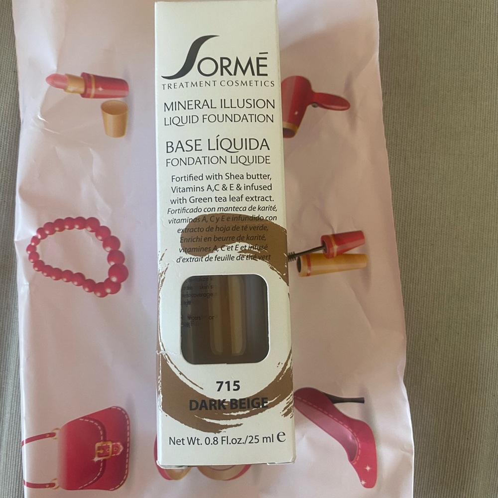Sorme liquid foundation 715 dark beige